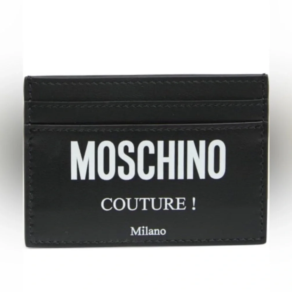 MOSCHINO Leather Card Case - Picture 1 of 6